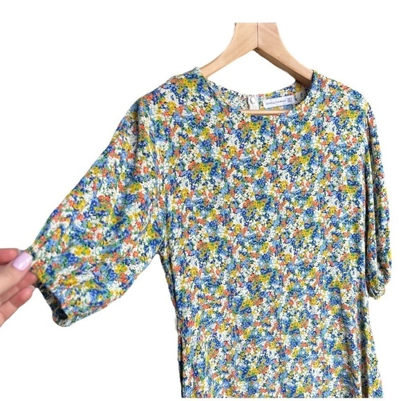 Faithfull The Brand Revolve Jeanette Floral Spring Summer Mini Dress, Sz Large - Picture 4 of 12